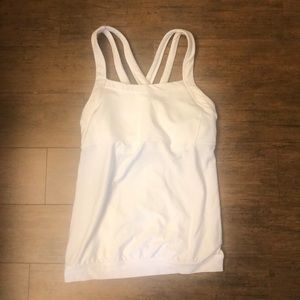EUC Athleta White Strappy Tank - Large